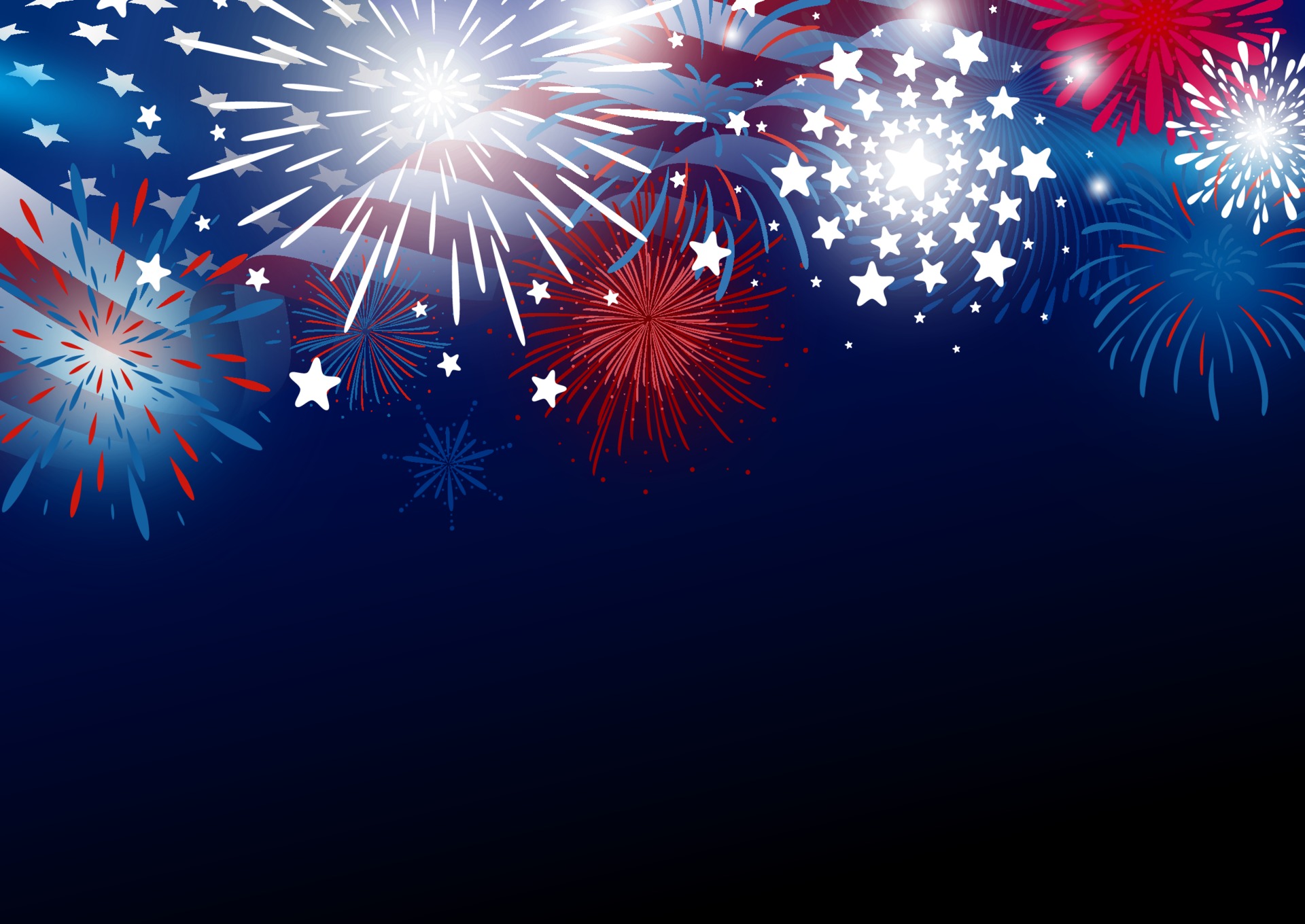 Detail American Flag And Fireworks Clipart Nomer 26