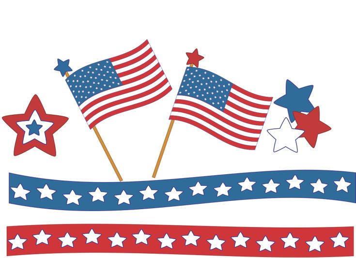 Detail American Flag And Fireworks Clipart Nomer 33
