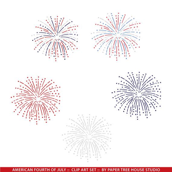 Detail American Flag And Fireworks Clipart Nomer 44