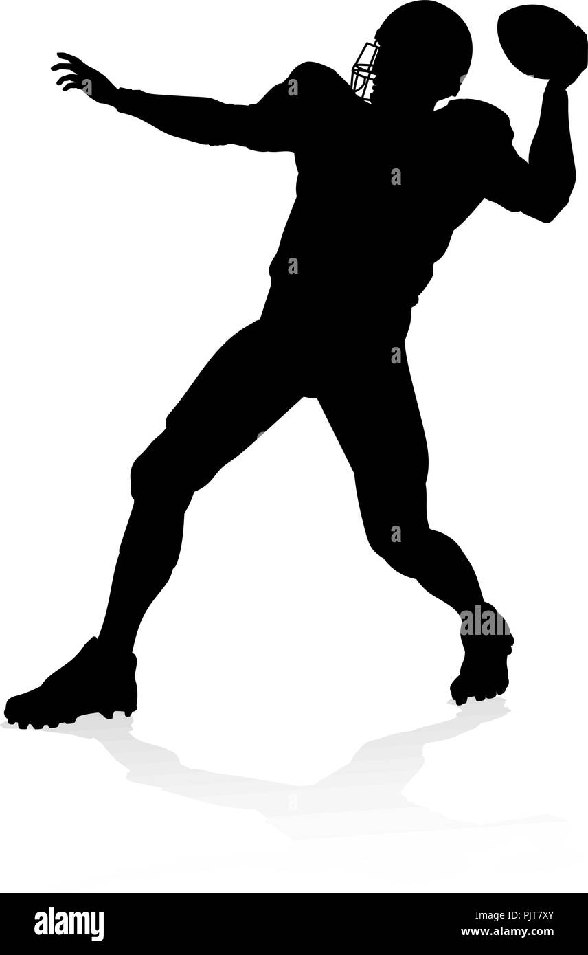 Download American Football Player Silhouette Png Nomer 14