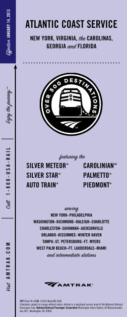 Detail Amtrak Silver Meteor Schedule Pdf Nomer 6