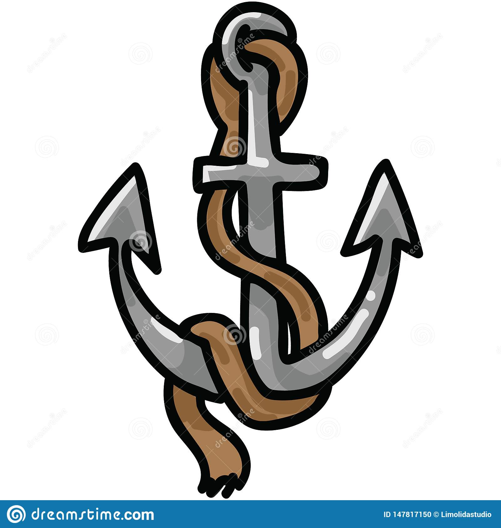 Detail Anchor Rope Clipart Nomer 39