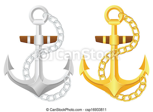 Detail Anchor With Chain Clipart Nomer 39