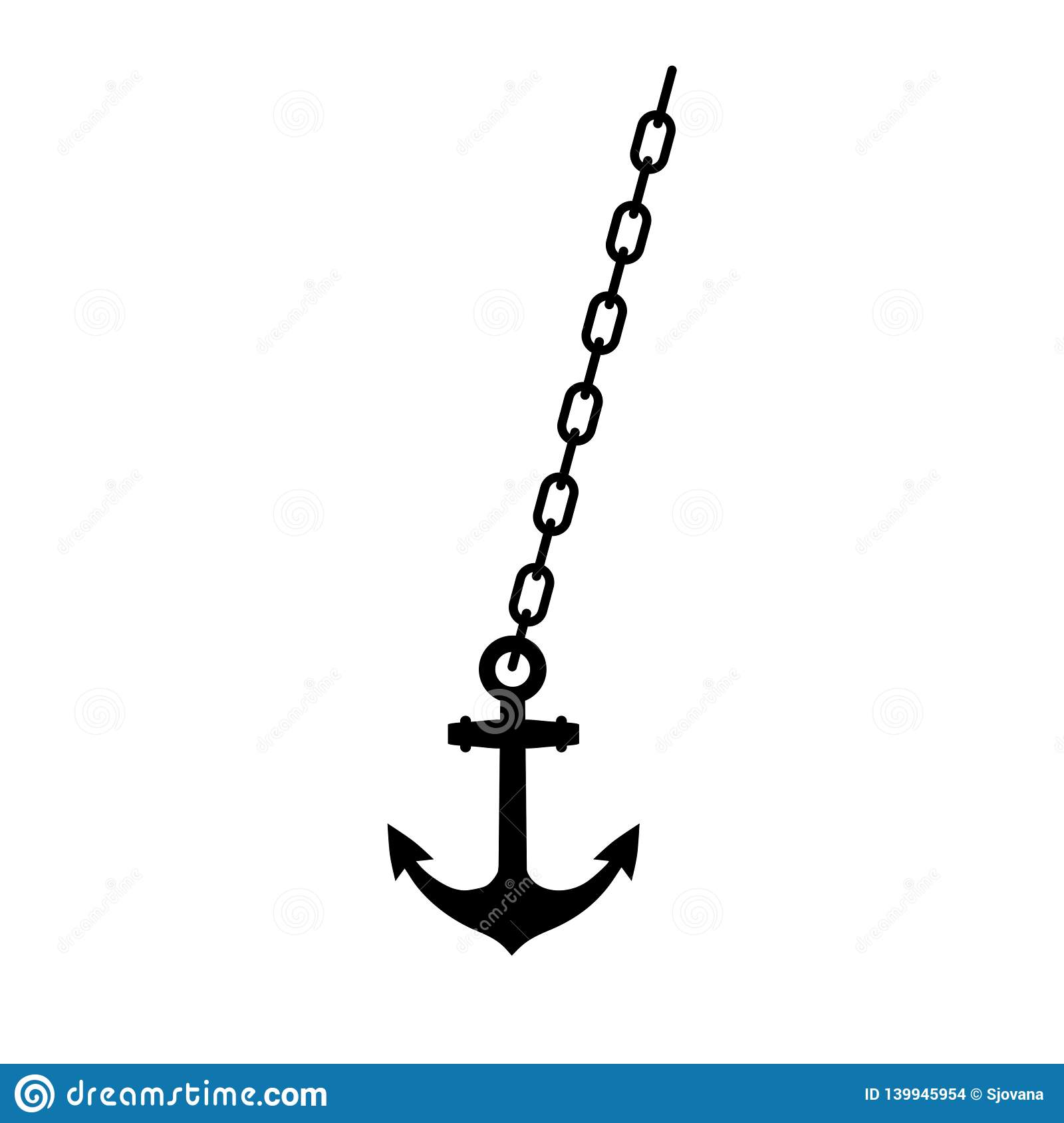 Detail Anchor With Chain Clipart Nomer 5