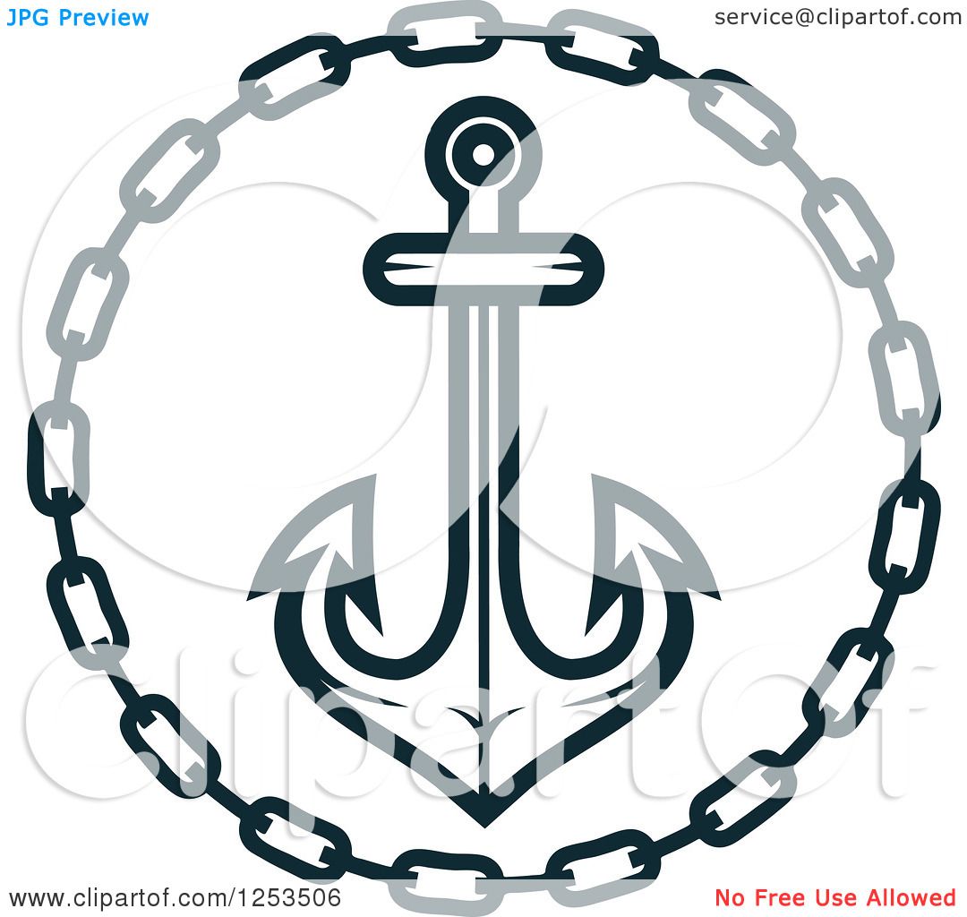Detail Anchor With Chain Clipart Nomer 43