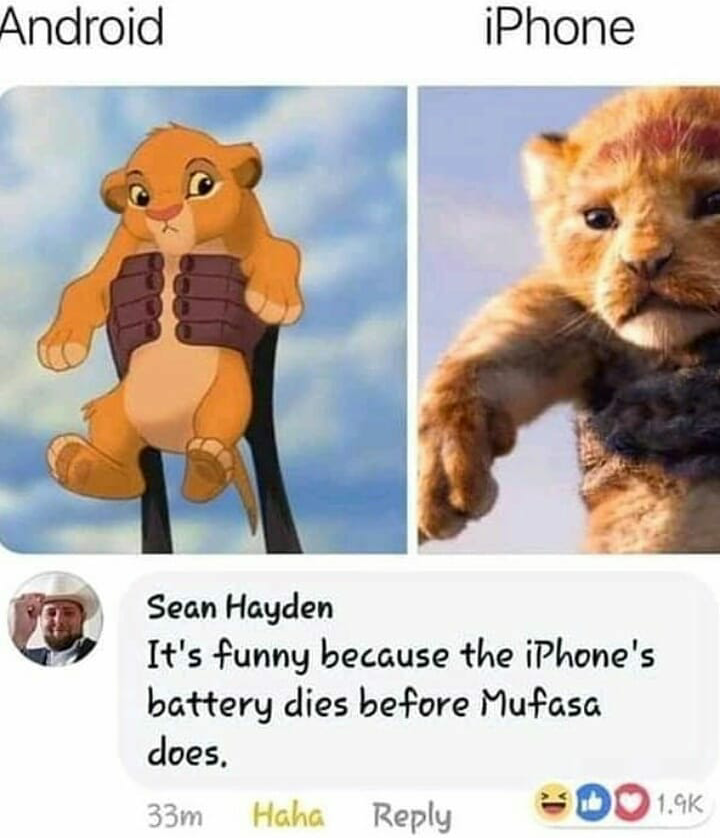 Android Vs Iphone Meme Lion King - KibrisPDR