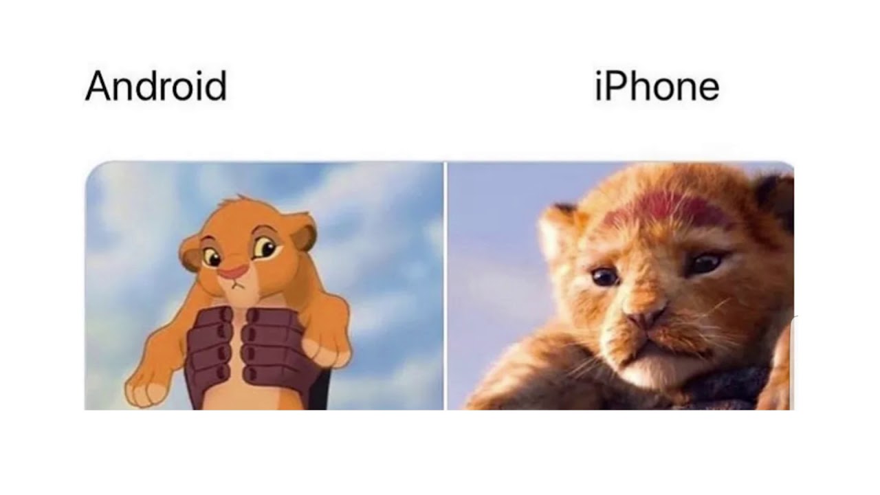 Detail Android Vs Iphone Meme Lion King Nomer 43