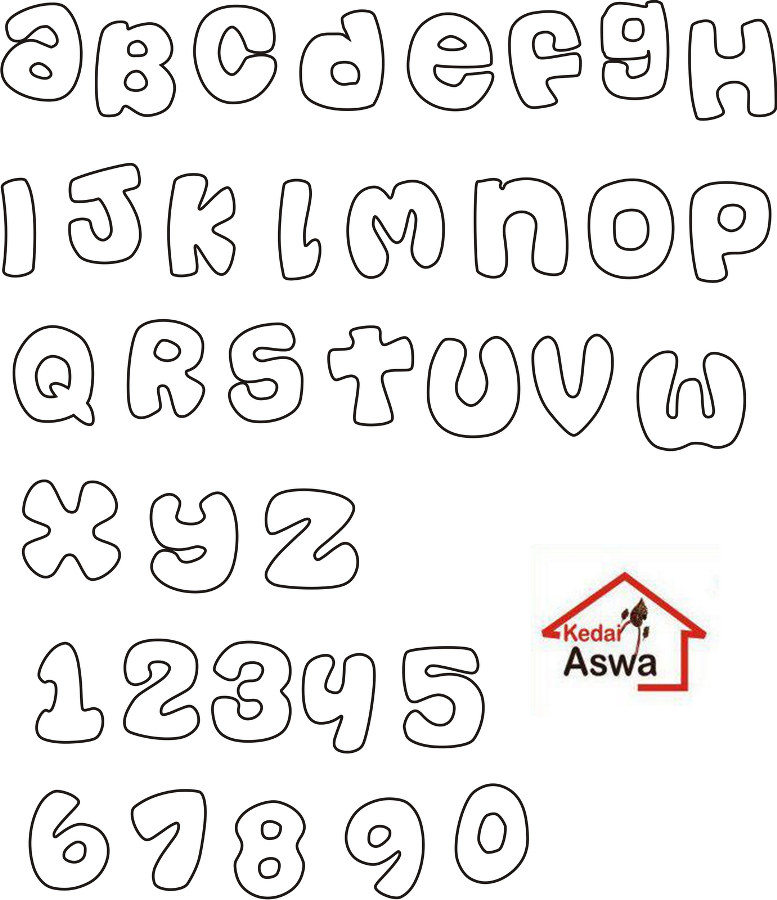 Detail Aneka Huruf Abjad Nomer 8
