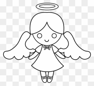 Detail Angel Clipart Black And White Nomer 37