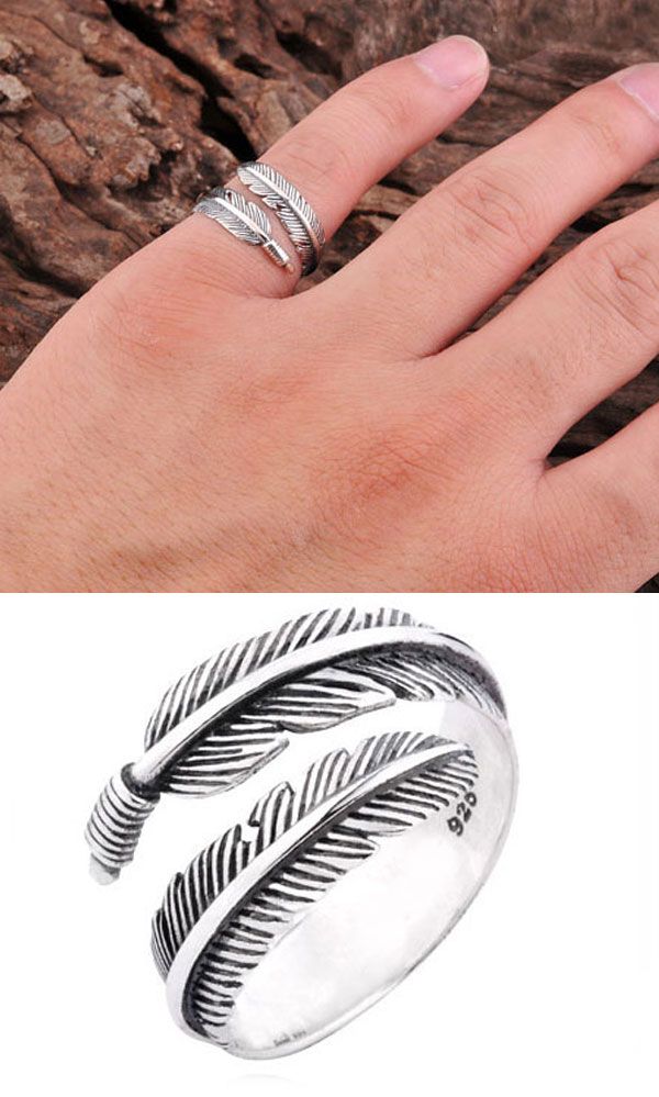 Detail Angel Feather Ring Nomer 40