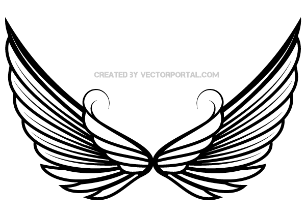 Detail Angel Wing Clipart Free Nomer 10