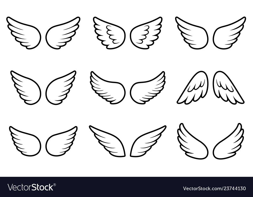 Detail Angel Wing Vector Nomer 13