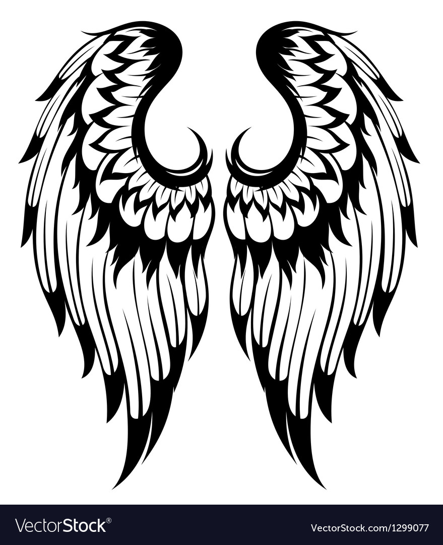 Detail Angel Wing Vector Nomer 4