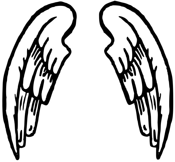 Detail Angel Wings And Halo Clip Art Nomer 25