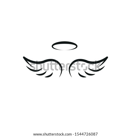Detail Angel Wings And Halo Clip Art Nomer 46
