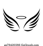 Detail Angel Wings Black And White Clipart Nomer 31