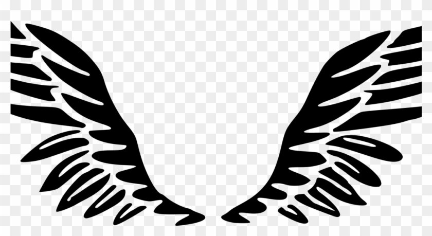 Detail Angel Wings Black And White Clipart Nomer 32