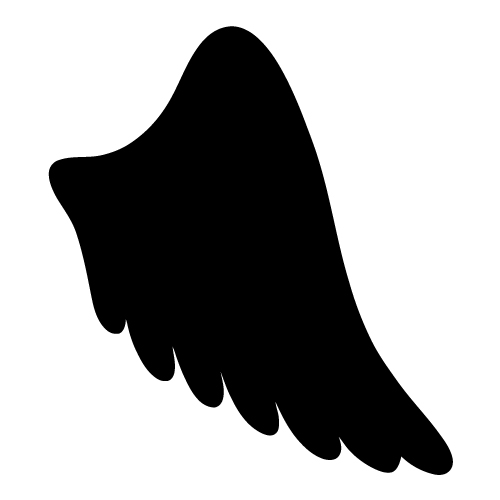 Detail Angel Wings Black And White Clipart Nomer 34