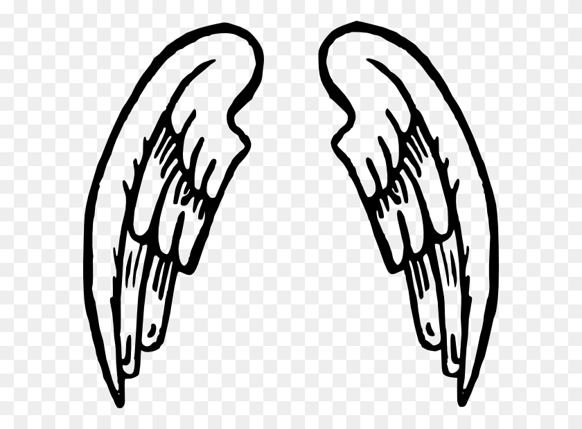 Detail Angel Wings Black And White Clipart Nomer 43