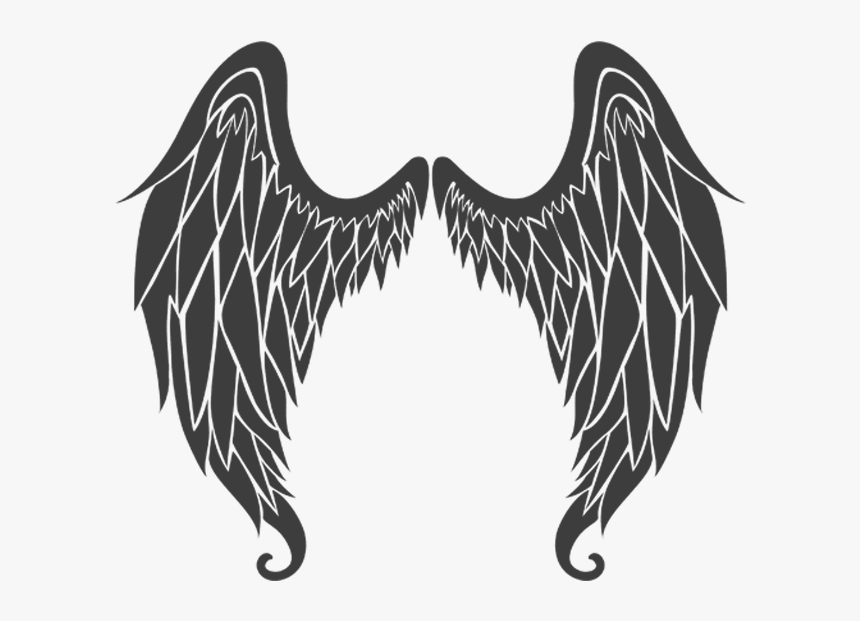 Detail Angel Wings Black And White Clipart Nomer 8