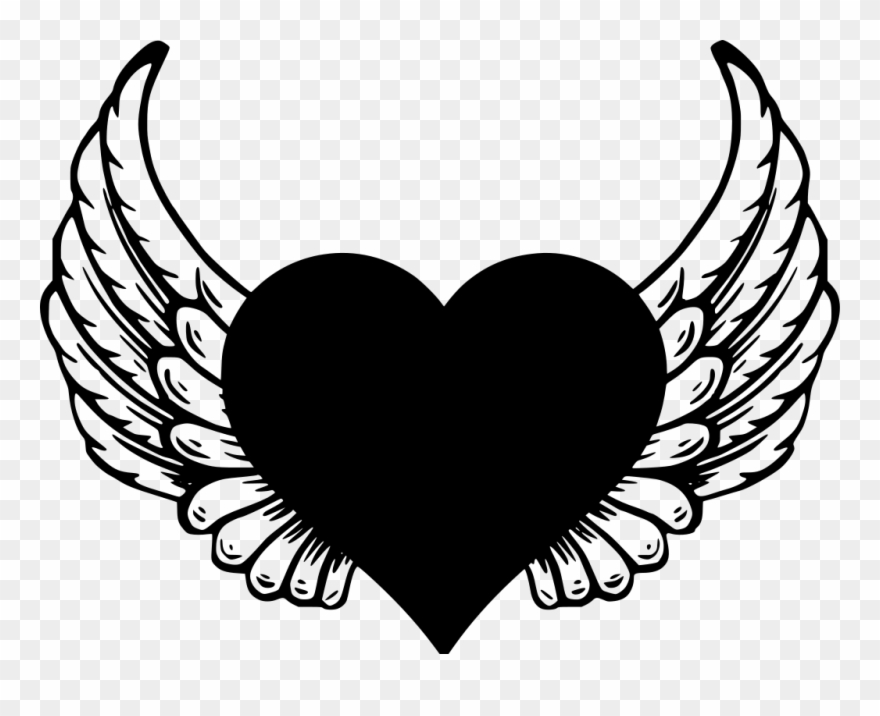 Detail Angel Wings Outline Clip Art Nomer 21