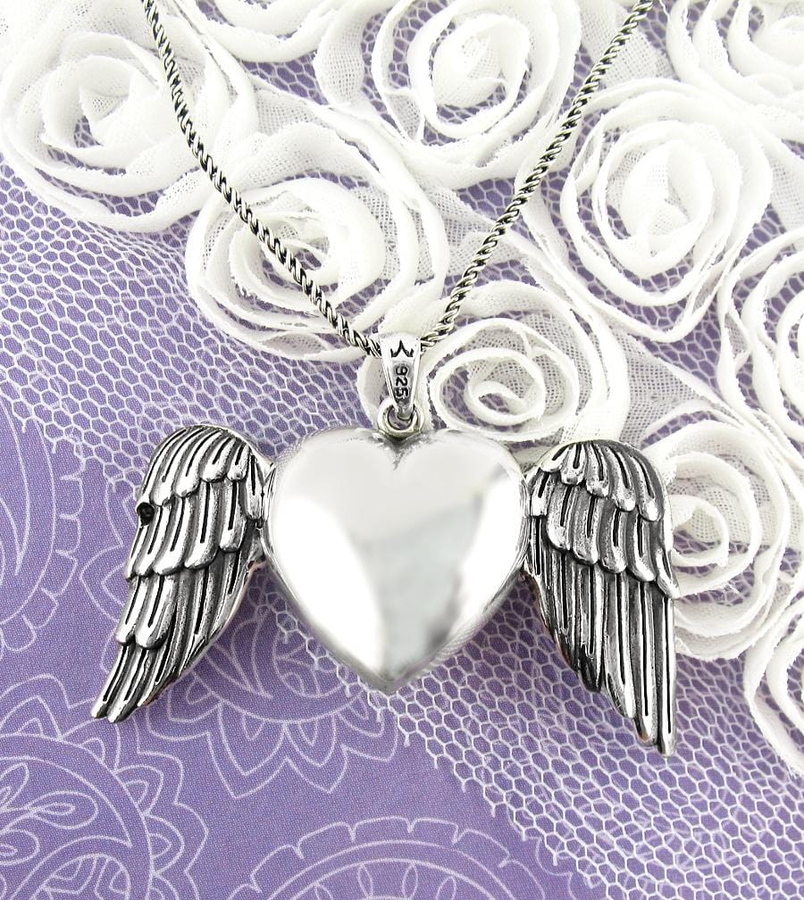 Detail Angel Wings Photo Locket Nomer 17