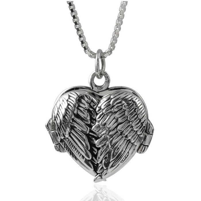 Detail Angel Wings Photo Locket Nomer 6