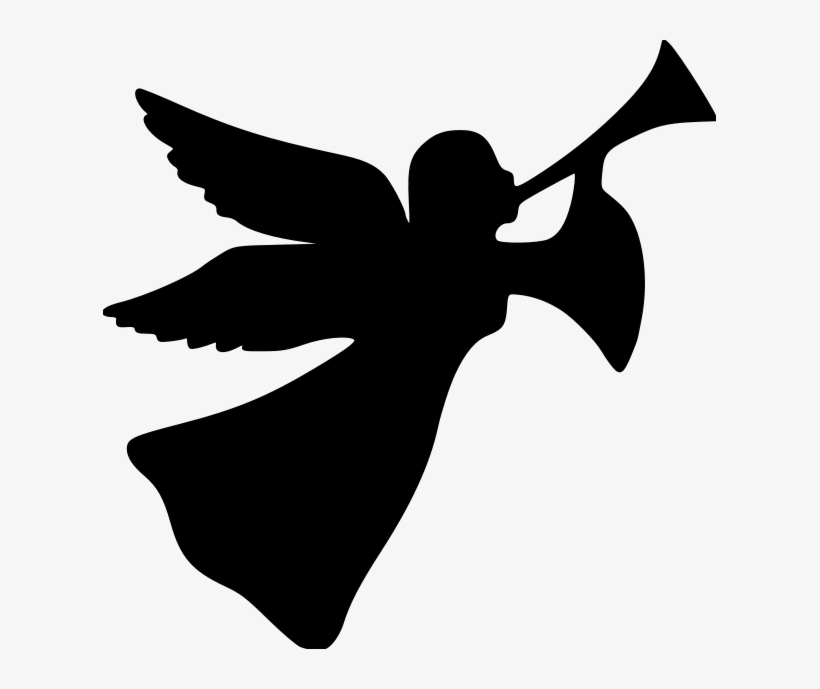 Angel With Trumpet Silhouette - KibrisPDR