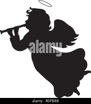 Detail Angel With Trumpet Silhouette Nomer 24