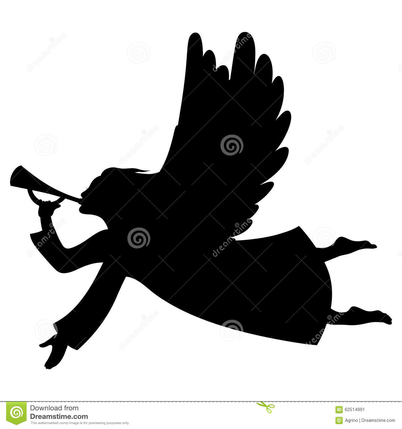 Detail Angel With Trumpet Silhouette Nomer 27