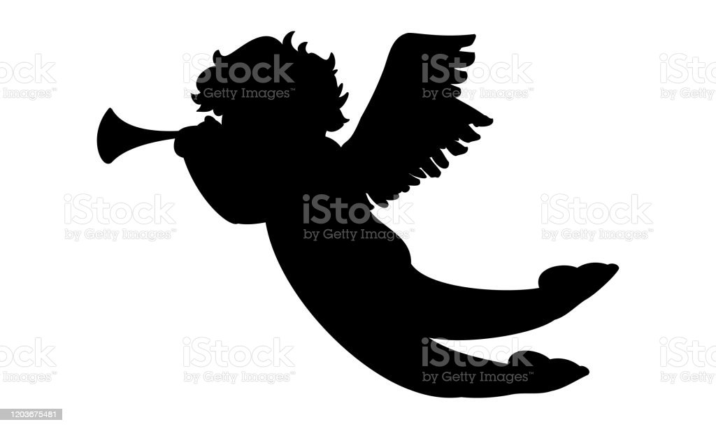 Detail Angel With Trumpet Silhouette Nomer 50