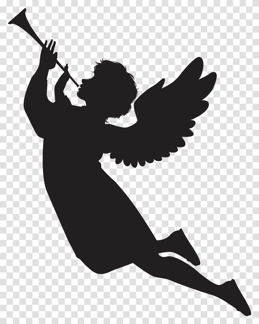 Detail Angel With Trumpet Silhouette Nomer 7