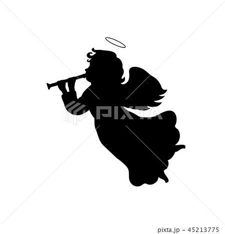 Detail Angel With Trumpet Silhouette Nomer 9