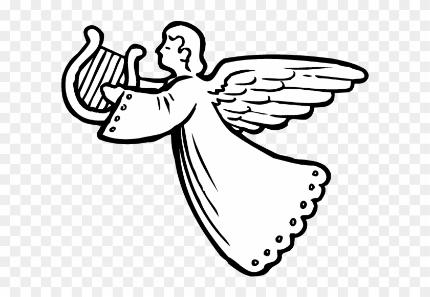 Detail Angels Clipart Black And White Nomer 30