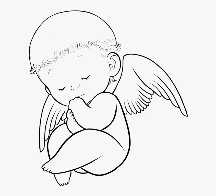 Detail Angels Clipart Black And White Nomer 35