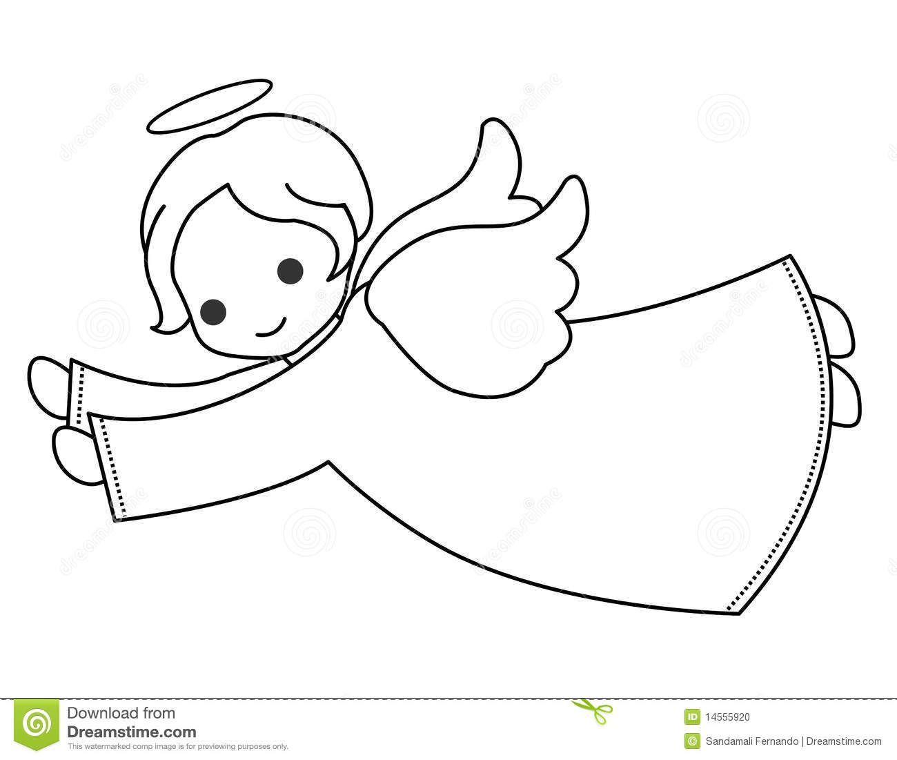 Detail Angels Clipart Black And White Nomer 7