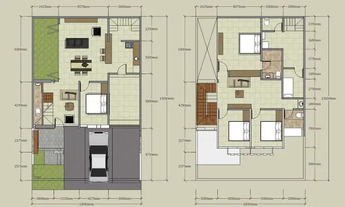 Detail Anggaran Rumah 2 Lantai 10x15 Nomer 44