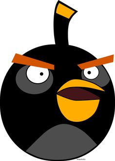 Detail Angry Birds Hitam Nomer 7