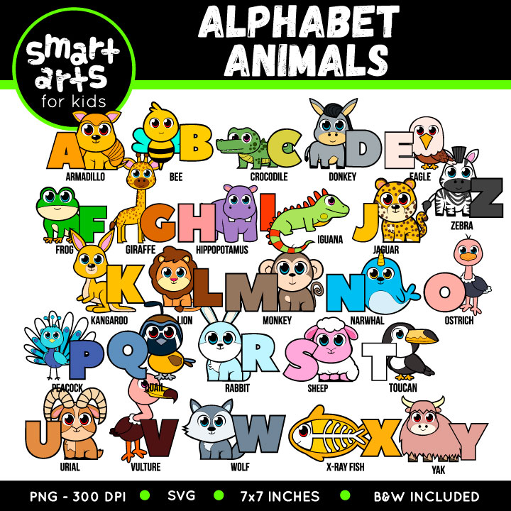 Detail Animal Alphabet Clipart Nomer 24