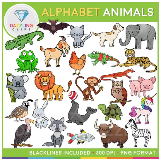 Detail Animal Alphabet Clipart Nomer 28