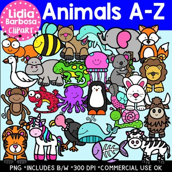 Detail Animal Alphabet Clipart Nomer 32