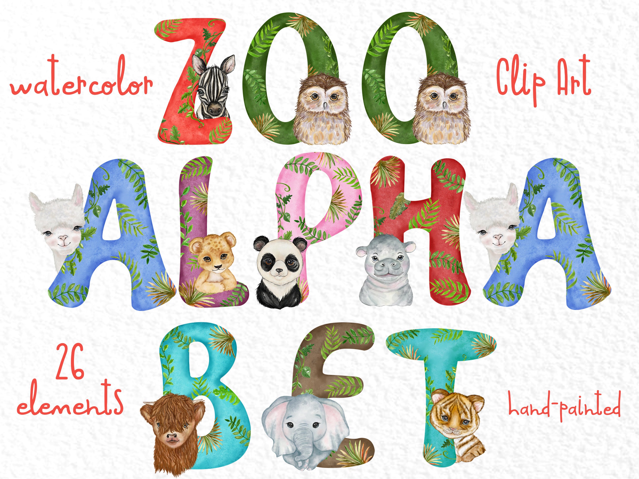 Detail Animal Alphabet Clipart Nomer 34