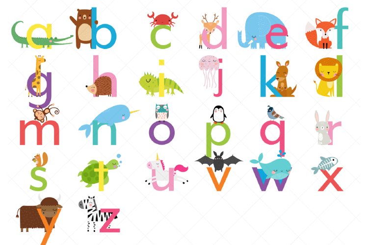 Detail Animal Alphabet Clipart Nomer 9