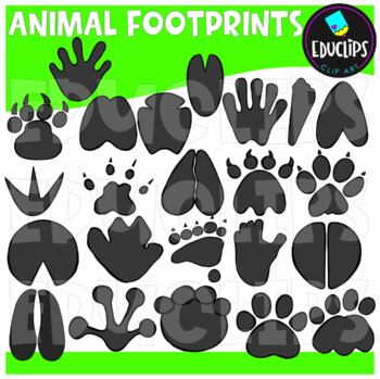 Detail Animal Footprints Clip Art Nomer 16
