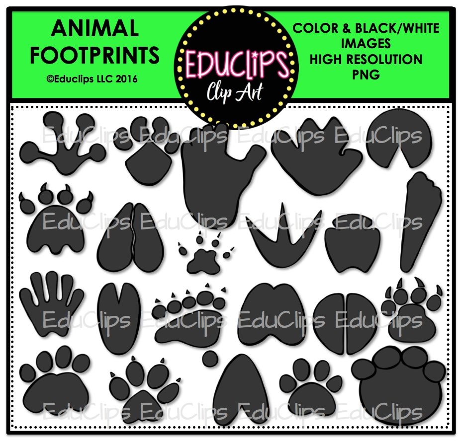 Detail Animal Footprints Clip Art Nomer 17