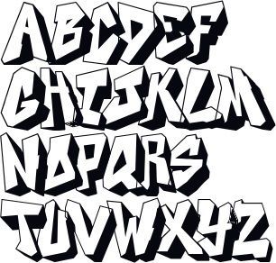 Detail Graffiti Schrift Abc Nomer 12