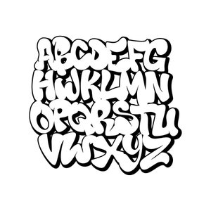 Detail Graffiti Schrift Abc Nomer 24