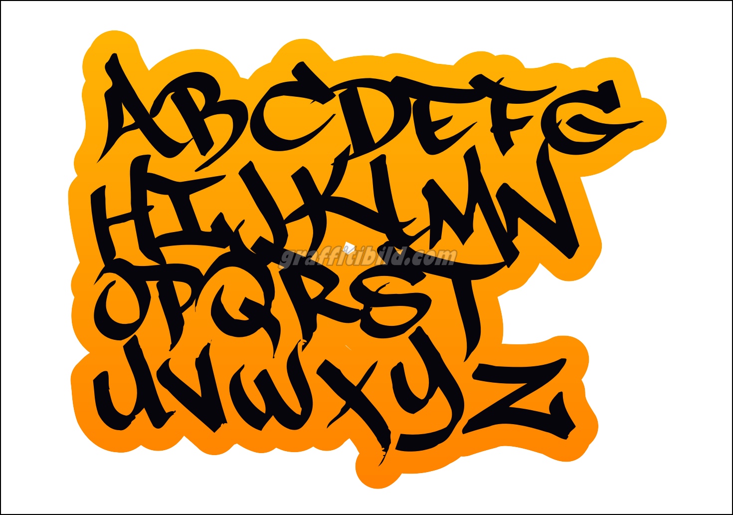 Detail Graffiti Schrift Abc Nomer 7