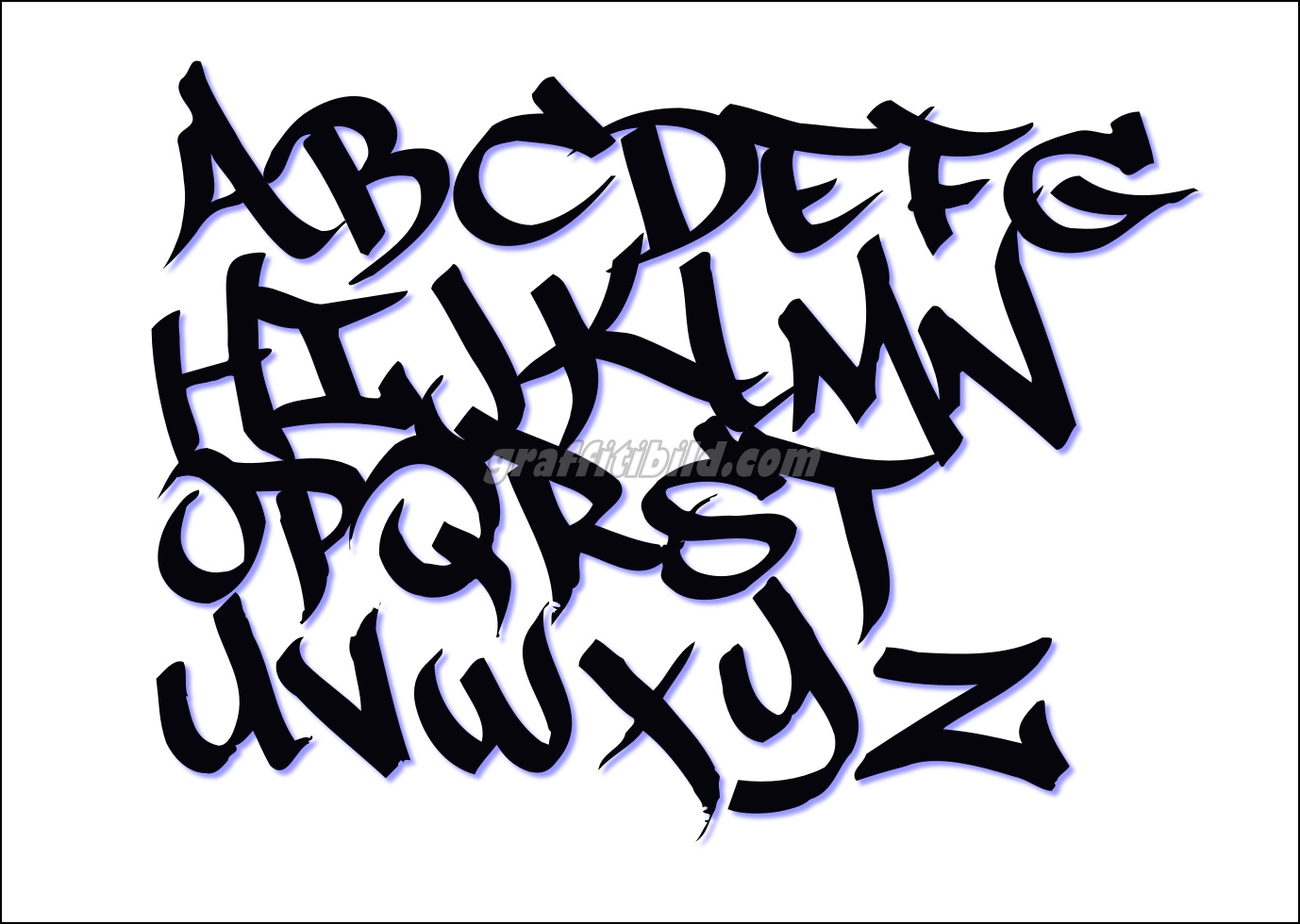 Download Graffiti Schrift Abc Nomer 8