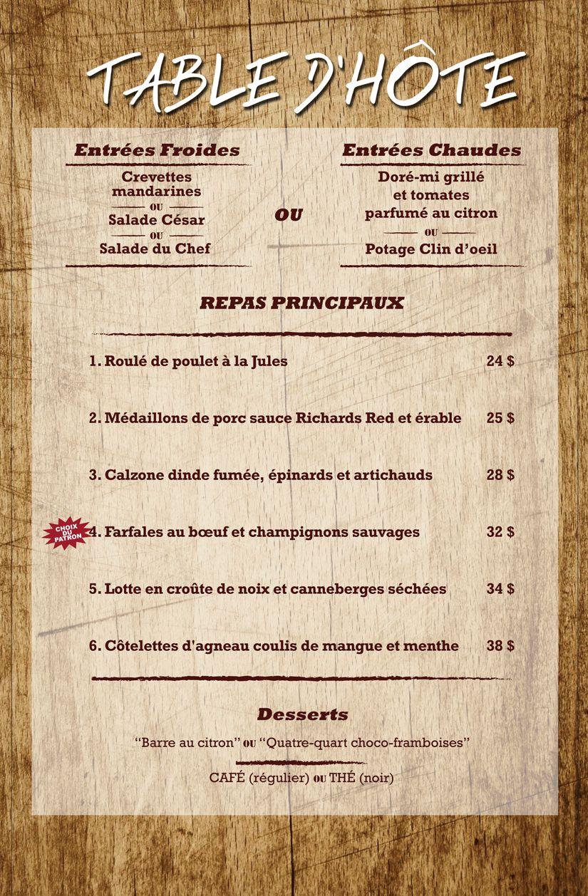 Detail Contoh Menu Table D Hote Nomer 12